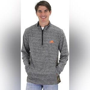 Mossy Oak Gray Pullover with Camo